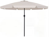 Beige 10ft Scalloped Patio Umbrella with PushButton Tilt, Vented Outdoor Market Parasol with Crank 35476923