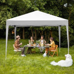 ZUN 3 x 3m Practical Waterproof Right-Angle Folding Tent White 26721107