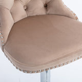 Furniture,Swivel Velvet Barstools Adjusatble Seat Height from 25-33 Inch, Modern Upholstered Chrome 70536881