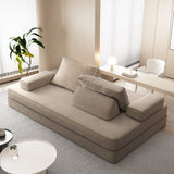 86.6"Multifunctional Convertible Sofa Bed with 2 Removable Backrests and 2 Pillows,Fuffy Chenille W3219P340668