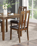 Brown Finish 5pc Dining Table and 4 Side Chairs Upholstered Seat Wooden Kitchen Dining Furniture B011P170887