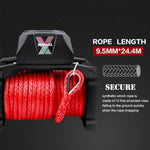 ZUN X-BULL Electric Winch XPV 14500 LBS 12V Synthetic Red Rope New Arrival Jeep Towing Truck 4WD W121843558