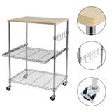 3-Tier Wire Rolling Kitchen Cart 27006087