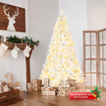 ZUN 8ft White 670 Lights Warm Color 8 Modes 2008 Branch Christmas Tree White 97518293