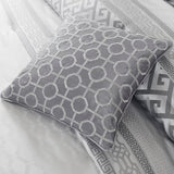 7 Piece Comforter Set Grey Queen B03596855
