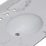 19"x16" Oval Shape Undermount Bathroom Sink Modern Pure White Porcelain Ceramic Lavatory Vanity Sink W122552091