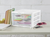 (2 pack) 3 Drawer Unit, Countertop Organizer, Clear Storage Solution for Desks, Countertops, and 39594271