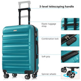 Hardshell ABS Luggage Set - Lightweight & Durable Suitcases with Dual Spinner Wheels, Carry-On & N730P262653D