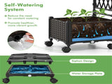5 FT Self-Watering Vertical Raised Garden Bed with Trellis & Lockable Wheels, 2 Configurations 96779030