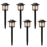 ZUN 6pcs Waterproof Solar Torch Light Outdoor Decorative Lighting with Flickering Dancing Flames Auto 56418927