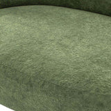 Shep 36" Curved Dog Sofa Bed Medium Moss Green Fleeced Teddy B2719P320242