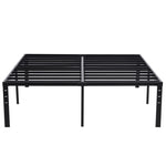 ZUN 208.2*198*35.5cm Bed Height 14" Simple Basic Iron Bed Frame Iron Bed Black 20992448