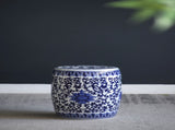 Ceramic Garden Stool, Blue and White Small Side Tabel, D11" x 16" W2078131635