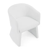 ZUN Modern style simple and elegant chair, white leisure chair, suitable for dining/bedroom/living W487P186358