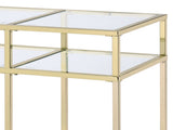 Uchenna Clear Glass & Gold Finish Sofa Table B2726P446703
