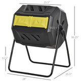 Yellow tumbling outdoor compound fertilizer drum 162L 66941545