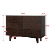 ZUN Solid Wood spray-painted drawer dresser bar,buffetware cabinet lockers buffet server console W67982058