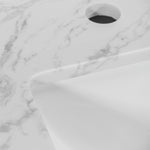 ZUN Montary 31inch bathroom vanity top stone carrara white new style tops with rectangle undermount W50921980