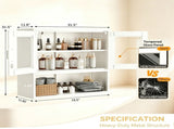 Steel Wall-Mounted Cabinet 31.50 31.50 11.81 inches White Steel Display Cabinet 14961045
