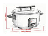 60-Cup Commercial Rice Cooker, 13.74 Qt / 13L Large Rice Cooker and Warmer with Nonstick Inner Pot, 28354786