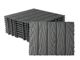 Plastic Interlocking Deck Tiles, 27 Pack, 11.8"x11.8" Waterproof Flooring Tiles for Indoor and 02827216