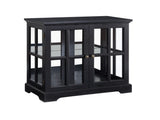LED Curio Display Cabinet, Antique Display Cabinet with Adjustable Shelves, Retro Design Quality 02623610