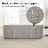 Loveseat Sofa with Memory Foam & Steel Frame - No Assembly, Convertible 2-in-1 Design, Corduroy W2959P272125