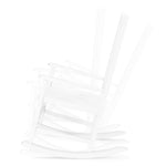 ZUN 68.5*86*115CM Square Wooden Rocking Chair White 67747455