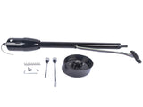 28" Black Stainless Tilt Steering Column Manual Floor Shift No Key with Adapter 71906800