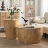 21.06"Vintage Style Bucket Shaped Coffee Table for Office, Dining Room and Living Room W75770649