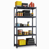 72" H Adjustable Garage Shelves, 5-Tier Heavy Duty Shelving Unit, 2200LBS Wide Metal Utility Storage 06243452