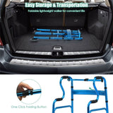 Blue walking aid foldable 01643047