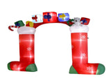 9ft 24W 11 LED Lights Christmas Sock Arch Holiday Arch Decoration 32628601