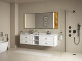 96" Wall Hung Bathroom Vanity Cabinet Fits Double Sinks, Cabinet Only W2287P265094