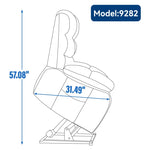 ZUN Lift Recliner Chair Heat Massage Dual Motor Infinite Position Up to 350 LBS Large Electric Power W1803P244622