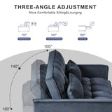 3 in 1 Convertible Sleeper Sofa Bed, Modern Pull Out Couch Bed, Adjustable Backrest, Velvet Loveseat W2121P179227