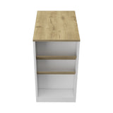 Cecil Kitchen Island, 3-Tier Shelf, Manufactured wood Top B128P148685