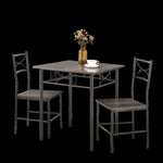 ZUN 3-Piece Kitchen Dining Room Table Set Grey Chair W2167P166198