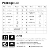 60*79" Fixed & Sliding Shower Door, Square Tube Hardware, Clear Glass Shower Door, 3/8 SGCC 56499616