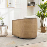 COOLMORE Swivel Chair, Comfy Round Accent Sofa Chair for Living Room, 360 Degree Swivel W395102742