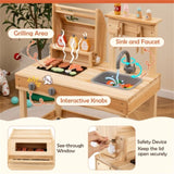 Kids Wooden Barbecue Grill Playset 51798009