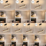 ZUN Filep 5 - Light Farmhouse Kitchen Island Pendant Light[No Bulb][Unable to ship on weekends, please 98235129