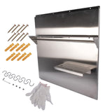 ZUN Range with Shelf 29.5 x 29.5 Inch Range Hood Wall Shield for Range Hood Stainless 30553584