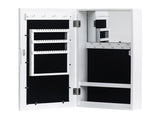 Simple PVC Wood Grain Coating Photo Storage Damp-proof Jewelry Mirror Cabinet White 43628308