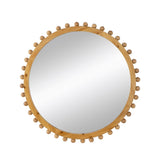 ZUN D34" Wood Round Mirror with Beaded Frame, Circle Wall Mirror for Living Room Bedroom Entryway W2078126450