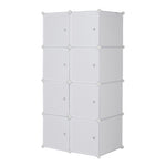 ZUN 8 Cube Organizer Stackable Plastic Cube Storage Shelves Design Multifunctional Modular Closet 74329266