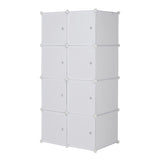 ZUN 8 Cube Organizer Stackable Plastic Cube Storage Shelves Design Multifunctional Modular Closet 74329266