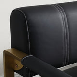 57.9" Width Modern Upholstery Faux Bonded Leather Loveseat Sofa Living Room Accent Love Seats W1117142874