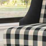 TODDMAN HI-BACK CLUB CHAIR, High-Back Fabric Club Chair, Black Checkerboard and Dark Charcoal 28D x 64469.00BLKCHKDCHAR