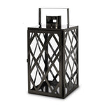 ZUN ANTON 14"H STAINLESS STEEL LANTERN 72190.00BLK